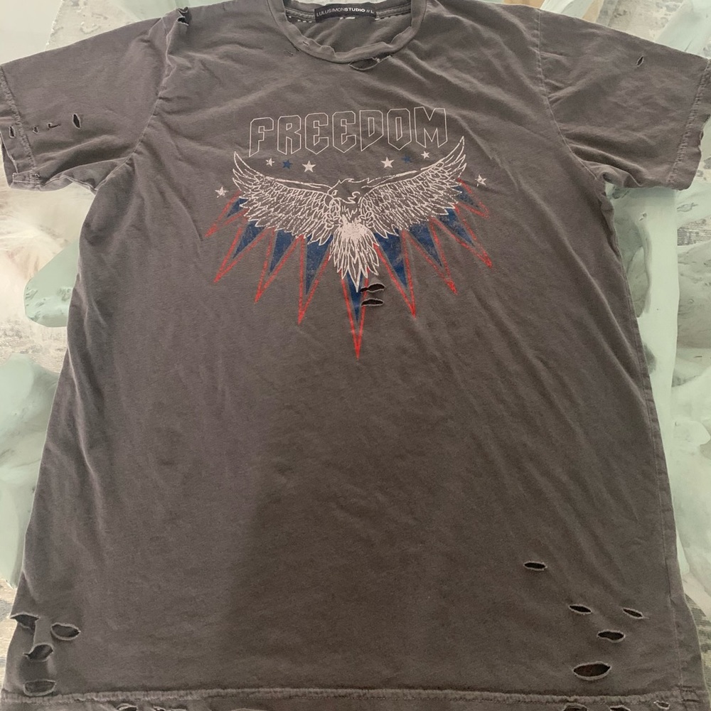 VICI Freedom Eagle Distressed Cotton Tee L - Picture 6 of 7